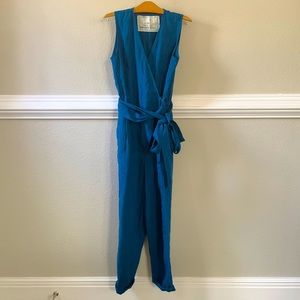 Not perfect linen sleeveless wrap jumpsuit